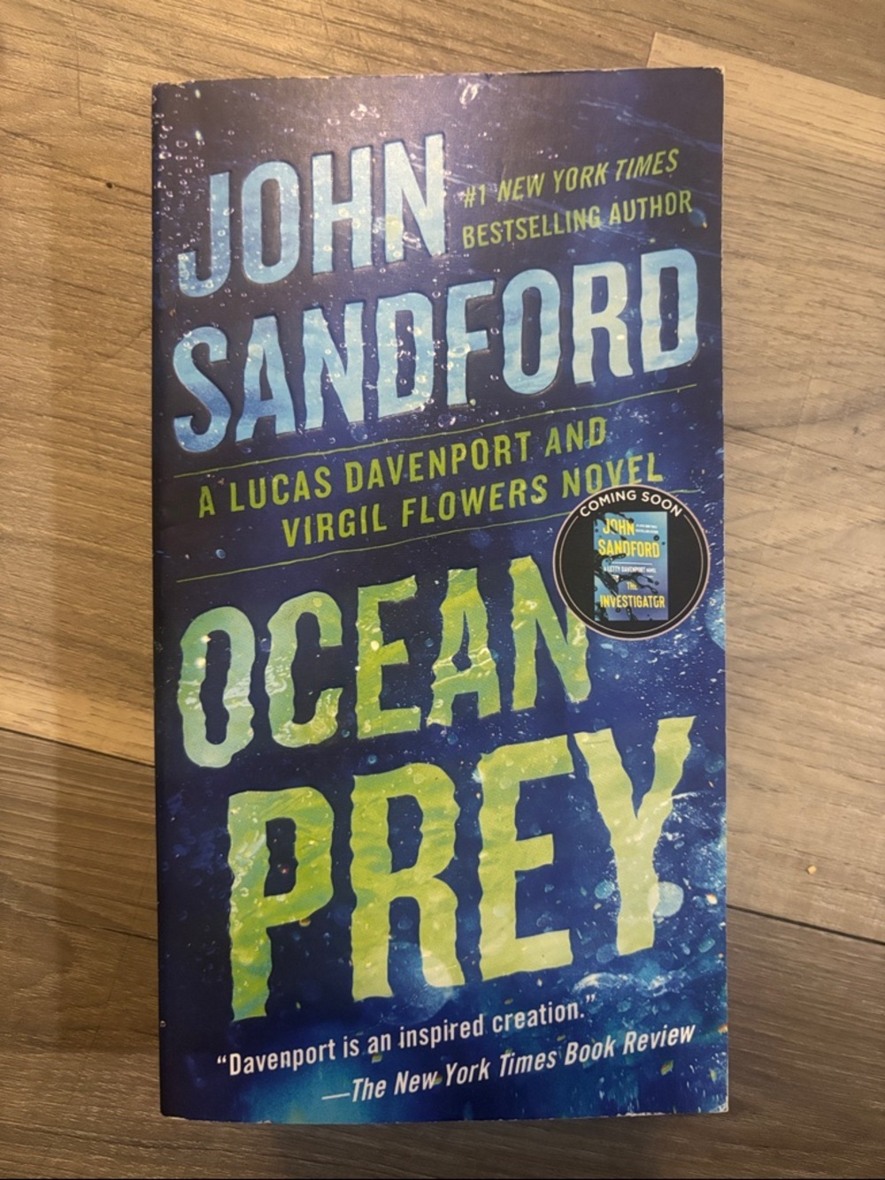 John Sandford Ocean Prey Paperback - Blue & Lime Cover
